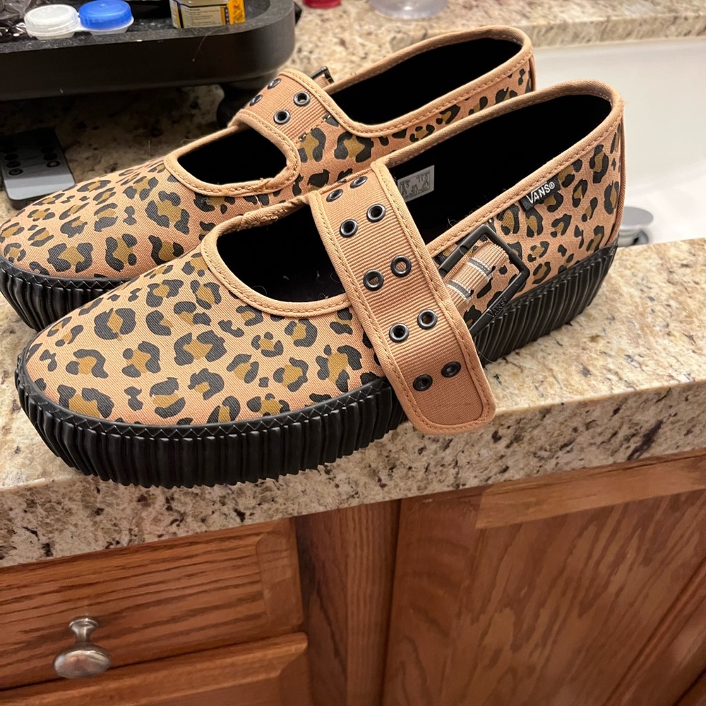 Vans Leopard Print Mary Jane creepers